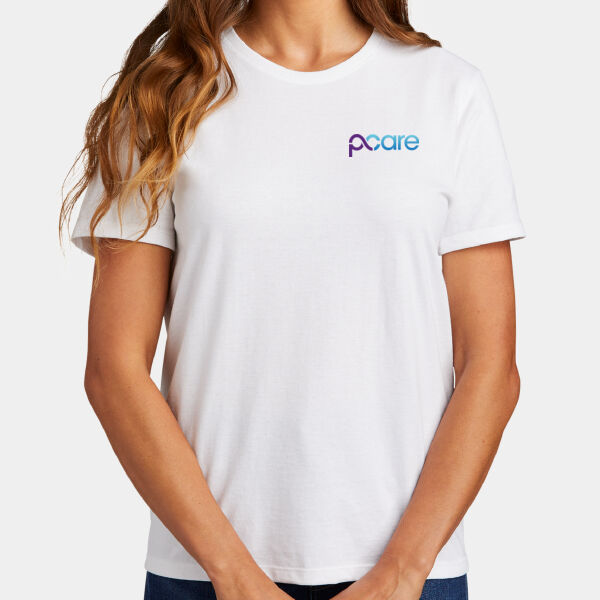    Ladies T Shirt, Short Sleeve, Left Chest, PCare_White  Thumbnail